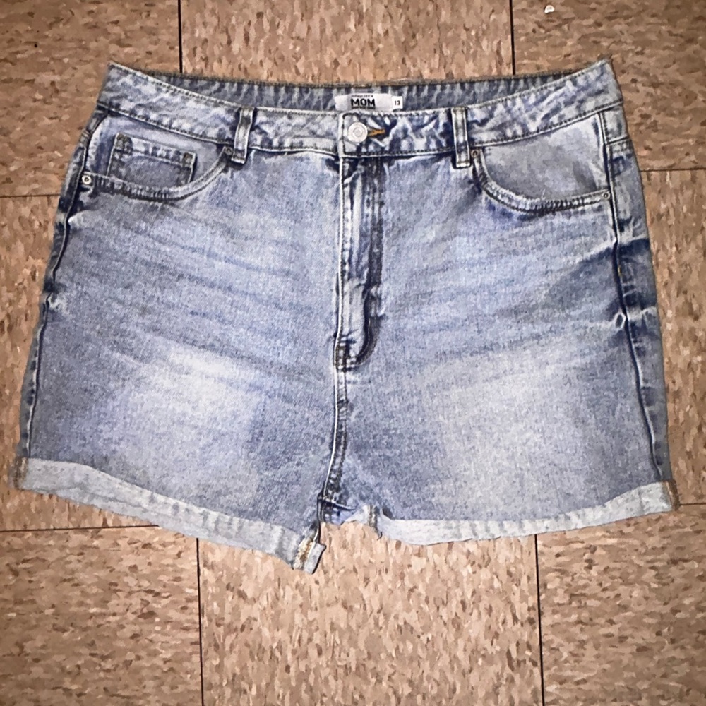 Sz 13 Mom Cut Light Blue Denim Jean Shorts